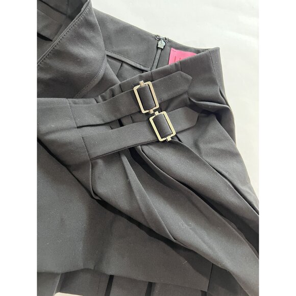 DEBUTE The Kat Mini Kilt Skirt in Black - Picture 3 of 5